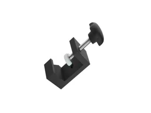 Detailed view of FISSO adjustable clamp for laser applications