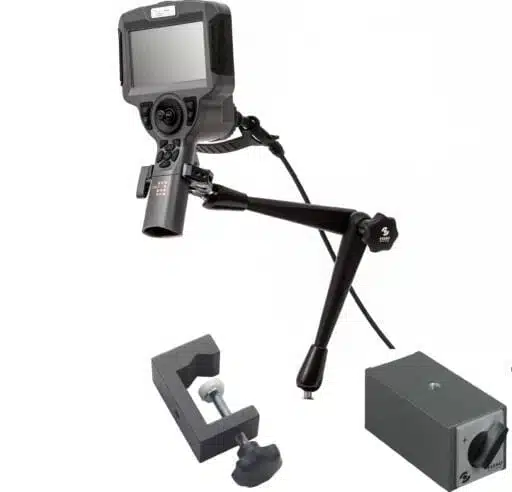 FISSO industrial endoscope holder with table clamp for precision